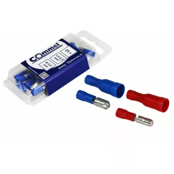   Commel szigetelt hengeres csatlakozó dugó 0.5-1.5 mm2, Ø 4 mm, 25 db