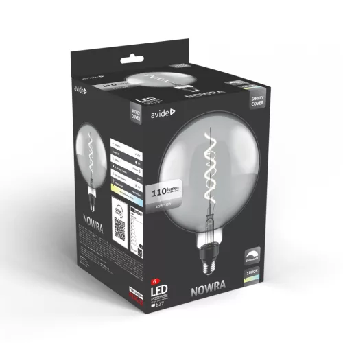 Avide LED Jumbo Filament Nowra Smokey 4.5W E27 2200K Fényerőszabályzós