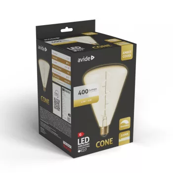   Avide LED Jumbo Filament Cone Amber 4.9W E27 2200K Fényerőszabályzós