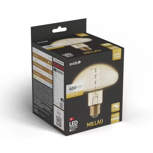 Avide LED Jumbo Filament Millau Amber 4.9W E27 2200K Fényerőszabályzós