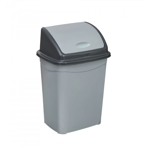 Planet Billenőfedeles szemetes kuka, műanyag, szürke/antracit 4 L