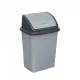 Planet Billenőfedeles szemetes kuka, műanyag, szürke/antracit, 26 L