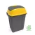 Planet Hippo Billenős Szelektív hulladékgyűjtő szemetes, műanyag, antracit/sárga, 50L