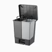 Planet Pedálos szemetes kuka DUO, osztott, műanyag, ECO antracit, 50L